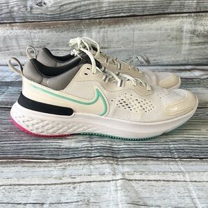 Nike Men’s React Miller 2 Platinum Tint/Dynamic Turquoise-White Size 10